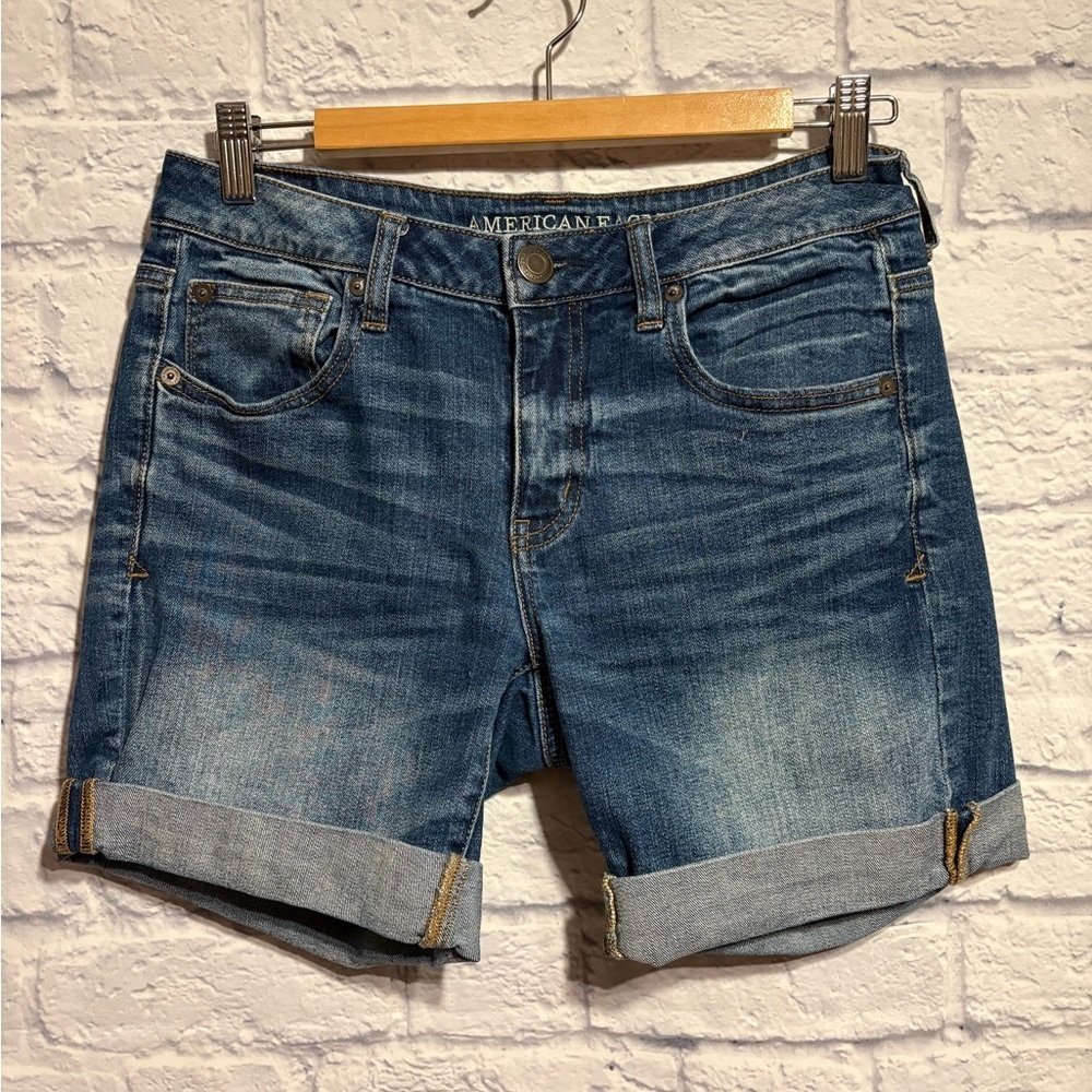 American Eagle Outfitters Dark Blue Bermuda Denim Jeans Size 4